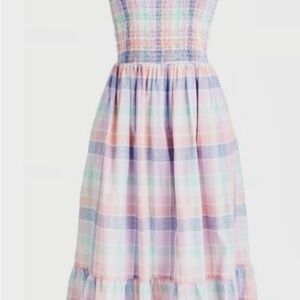 J. Crew Pastel Plaid Maxi Dress - Pink, Blue, Green— Great For Easter 🐣